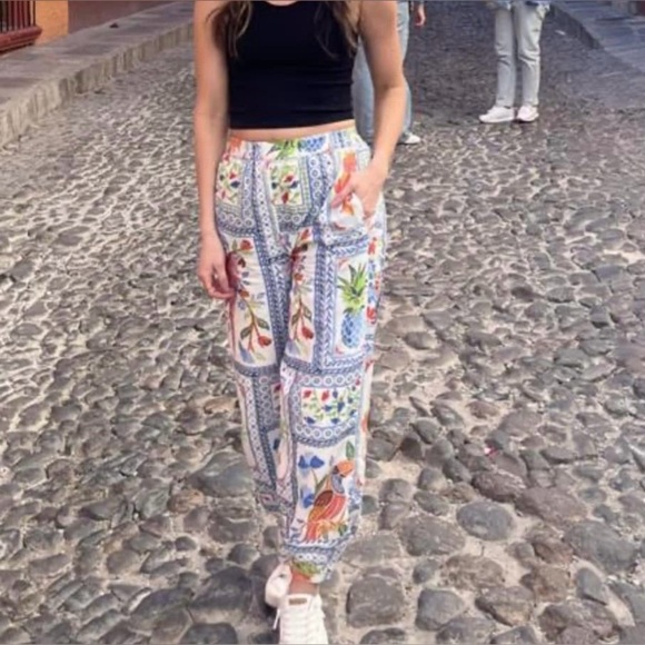 Rachel Zoe Multicolor Patterned Women's Pants - Picture 1 of 6